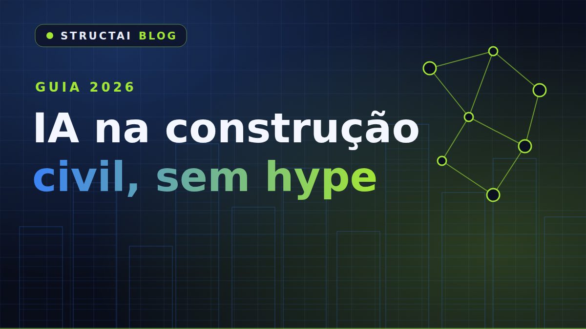 Capa do artigo: Inteligência artificial na construção civil: o guia realista para 2026