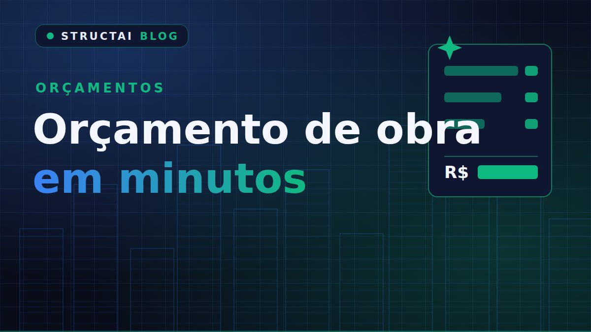 Capa do artigo: Como fazer orçamento de obra rápido: o método com IA, passo a passo